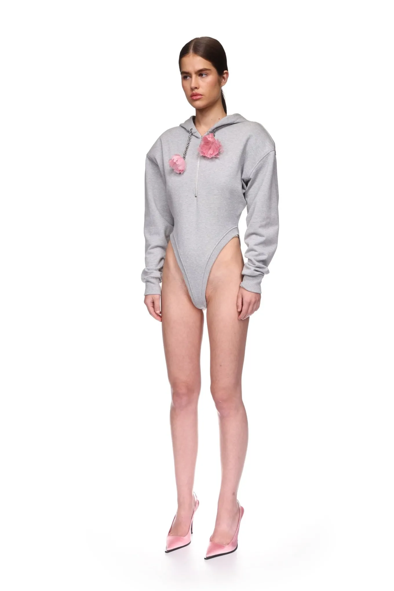 FLOWER CHAIN BODYSUIT WITH HOODIE