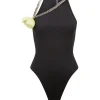 FLOWER CHAIN ONE SHOULDER BODYSUIT