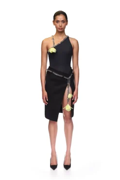 FLOWER CHAIN ONE SHOULDER BODYSUIT