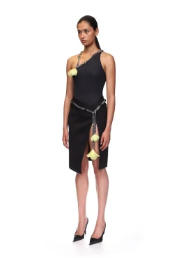 FLOWER CHAIN ONE SHOULDER BODYSUIT