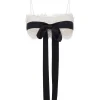 FRONT BOW AND LACE BRA TOP