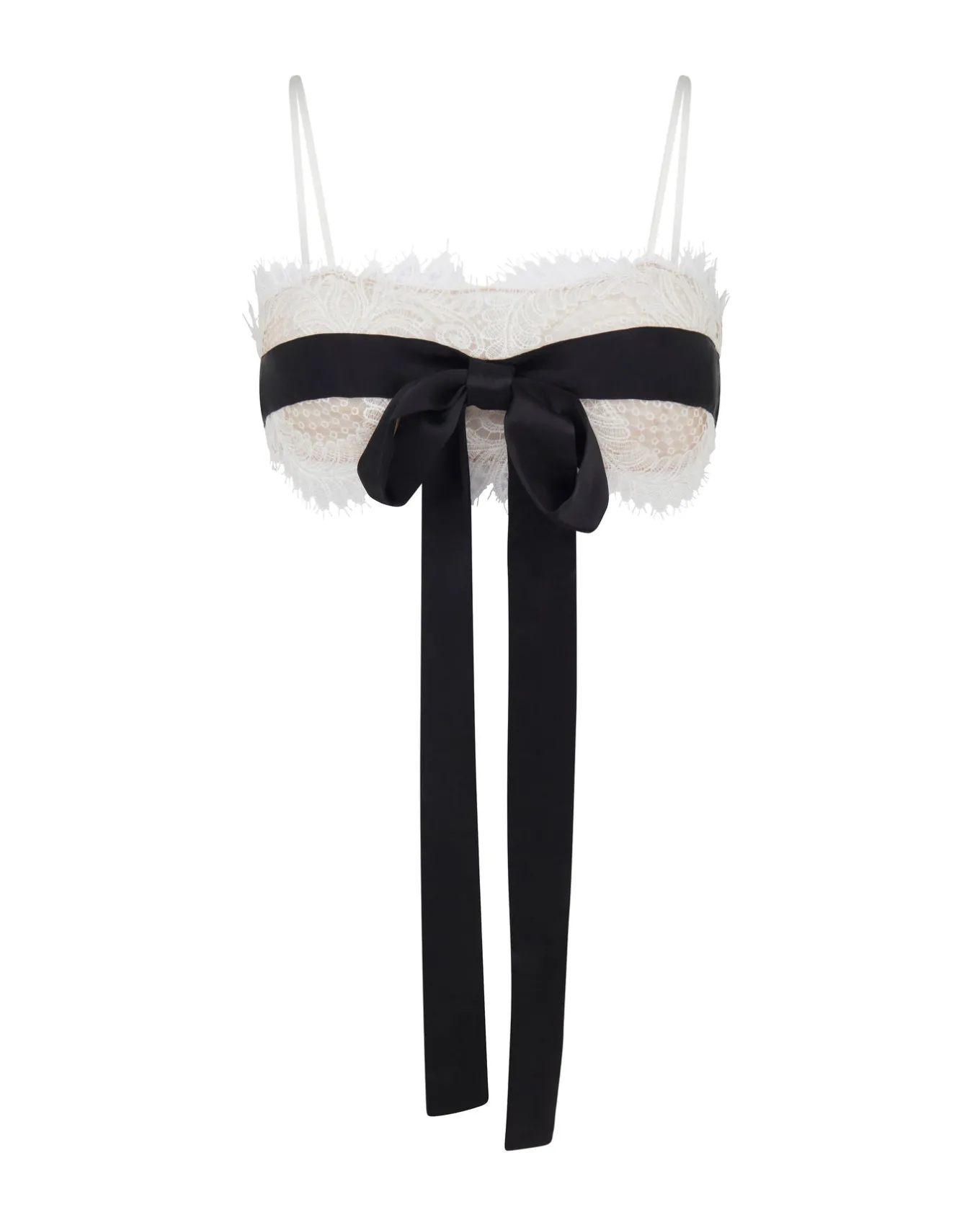 FRONT BOW AND LACE BRA TOP