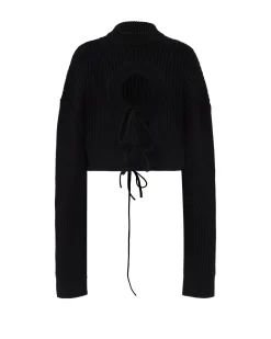 FRONT CIRCLE CUTOUT KNIT JUMPER