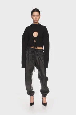 FRONT CIRCLE CUTOUT KNIT JUMPER
