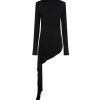 FRONT DRAPE SKIRT POLO SHIRT DRESS