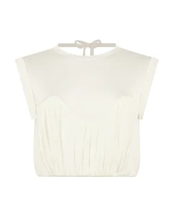FRONT PLEAT DETAIL CROP TOP