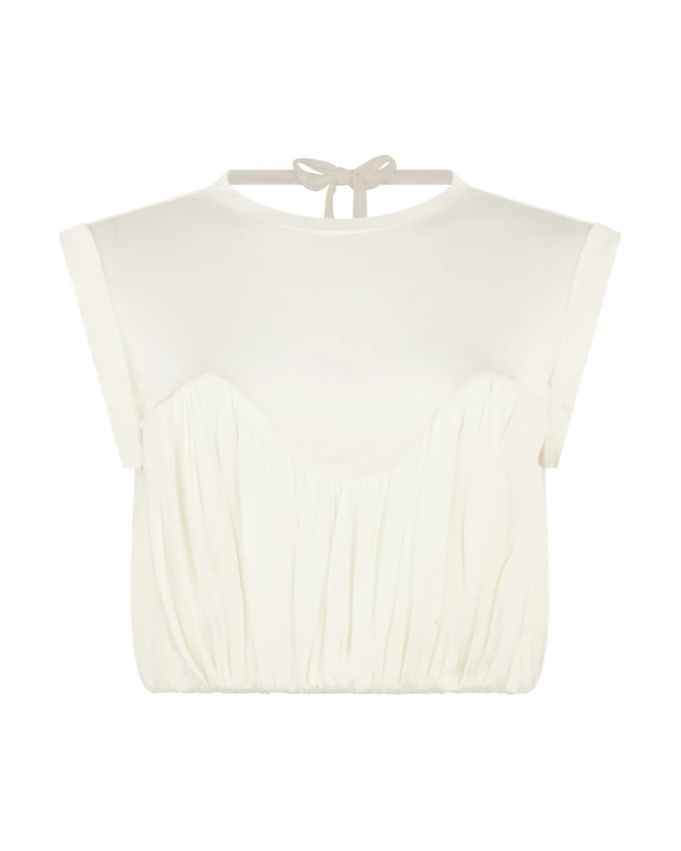 FRONT PLEAT DETAIL CROP TOP