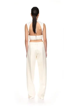 FRONT PLEAT DETAIL CROP TOP