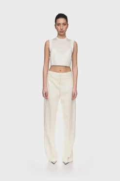 FRONT PLEAT DETAIL CROP TOP