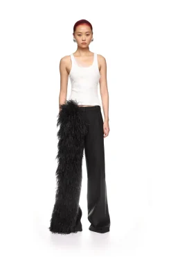 GATHERED TULLE TANK TOP IN WHITE