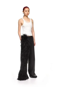 GATHERED TULLE TANK TOP IN WHITE