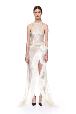 HALTERNECK SEQUIN TANK TOP