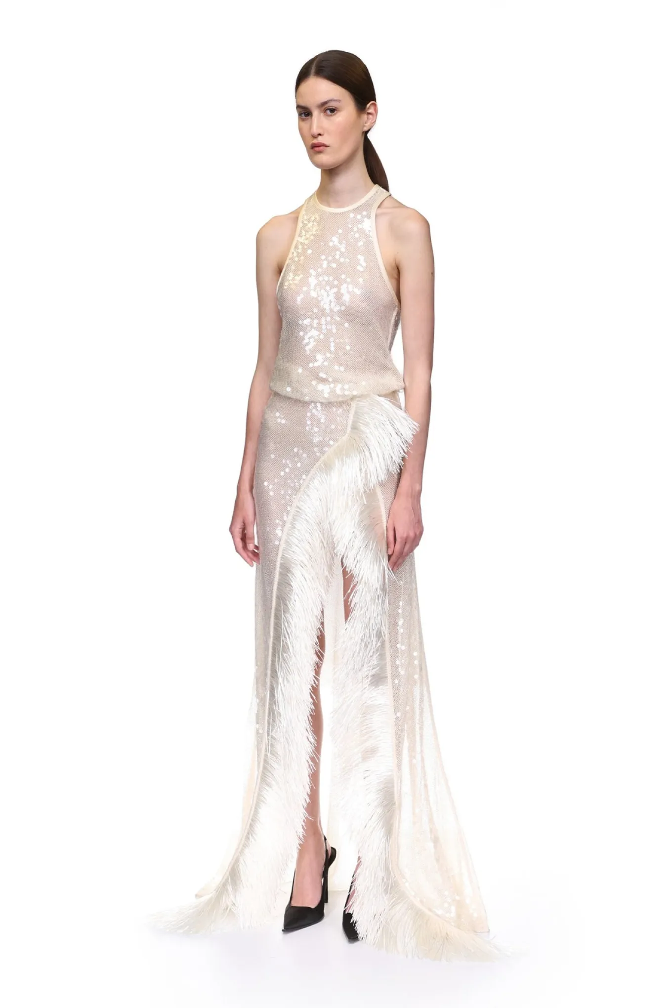 HALTERNECK SEQUIN TANK TOP