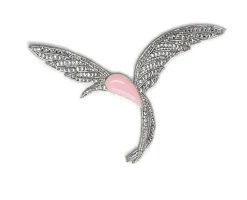 HUMMINGBIRD EMBROIDERY MEDIUM BROOCH