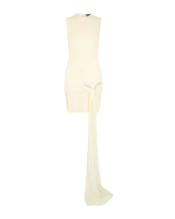 JERSEY MINI DRESS WITH CRYSTAL HUMMINGBIRD