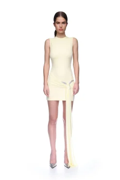 JERSEY MINI DRESS WITH CRYSTAL HUMMINGBIRD