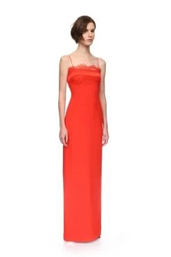LACE BRA DETAIL GOWN