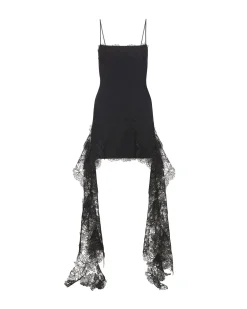 LACE HEM MINI DRESS