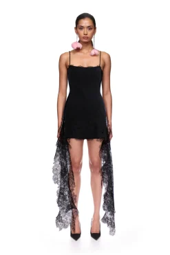 LACE HEM MINI DRESS