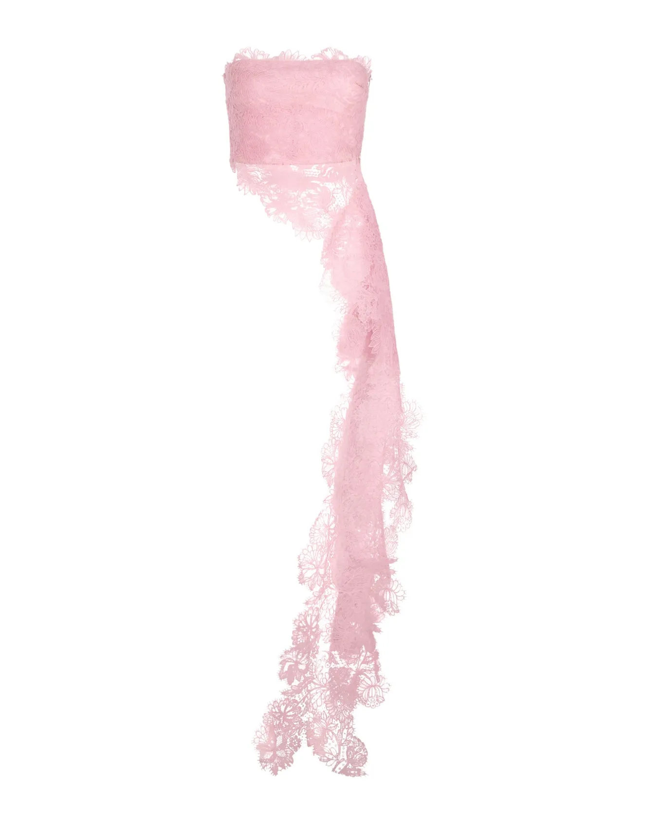 LACE TOP WITH SIDE TRAIN