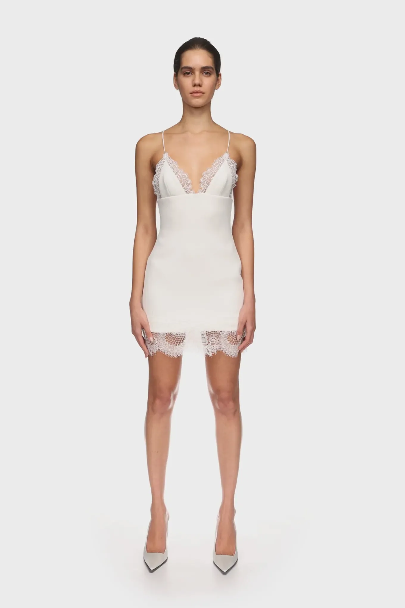 LACE TRIM CAMI MINI DRESS