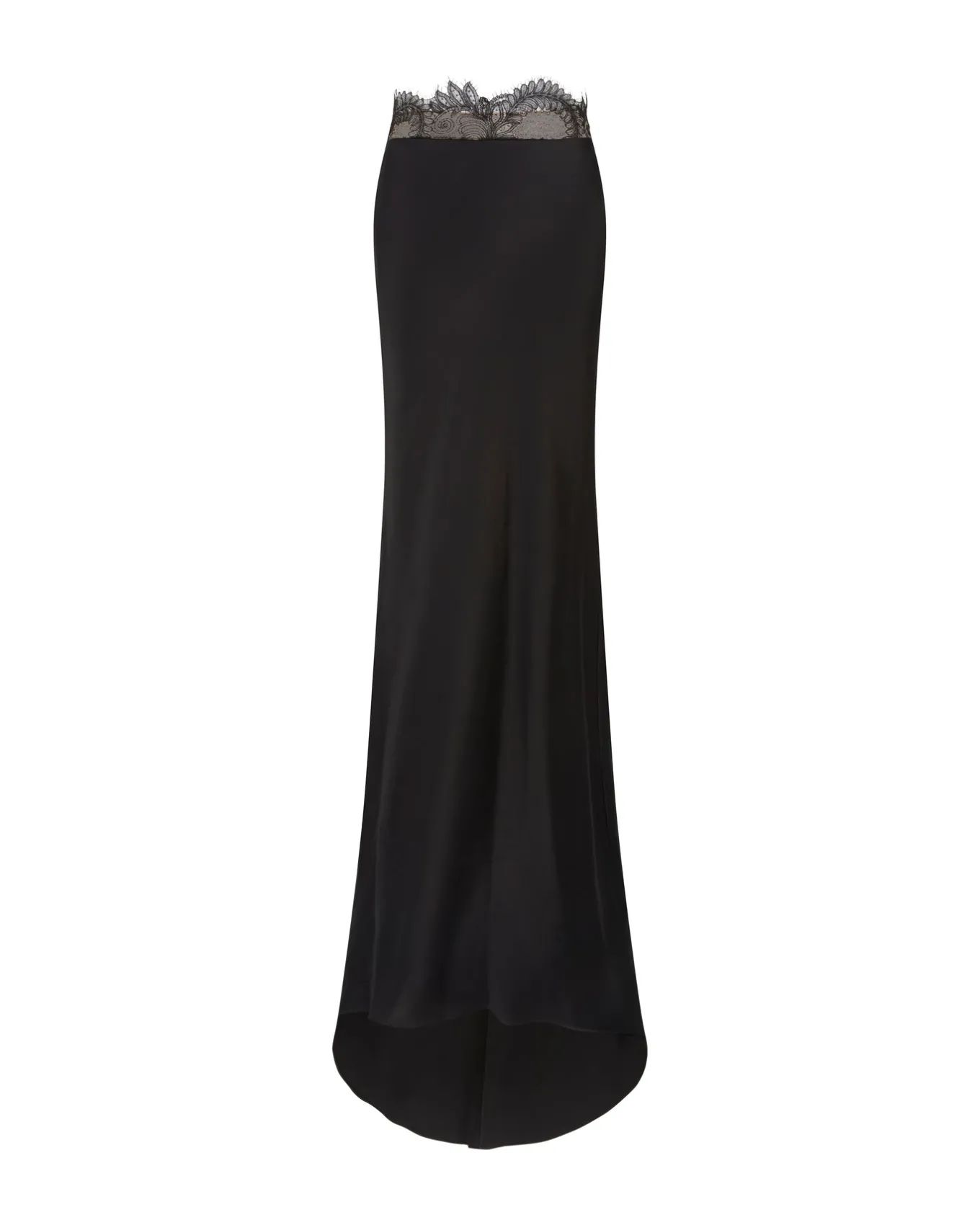 LACE WAIST TRIM MAXI SKIRT