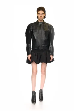 LEATHER BIKER JACKET