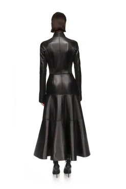 LEATHER COAT DRESS