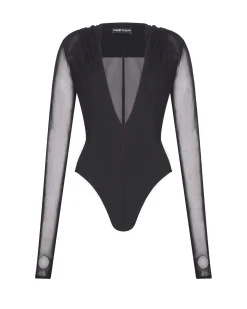 LONG SLEEVE BODYSUIT WITH HOODIE