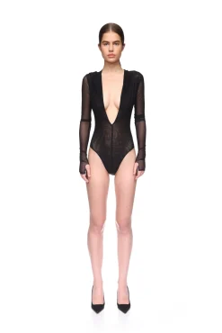 LONG SLEEVE BODYSUIT WITH HOODIE