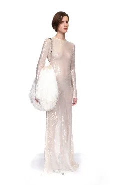 LONG SLEEVED SEQUIN GOWN