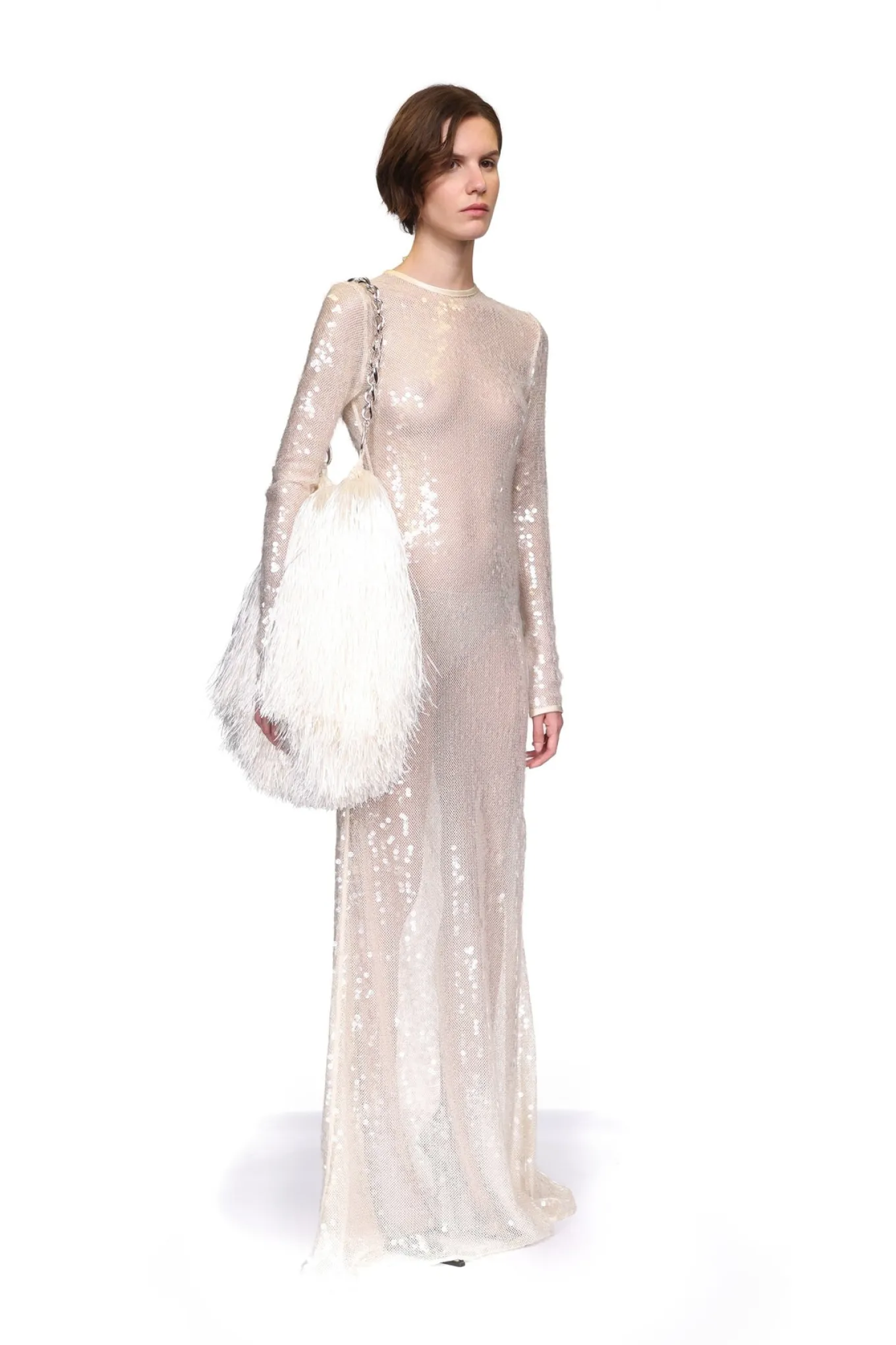 LONG SLEEVED SEQUIN GOWN