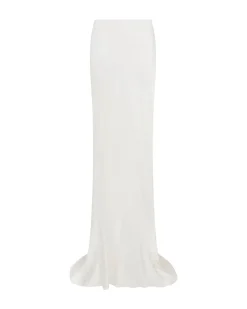 LOW WAIST SATIN MAXI SKIRT