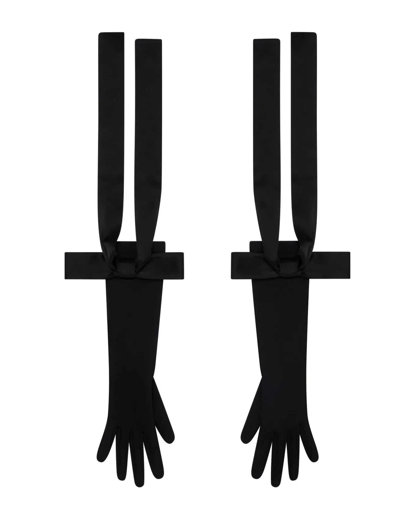 MEDIUM GLOVES WITH SATIN BOW