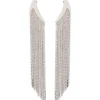 METAL EARRINGS WITH CRYSTAL FRINGE