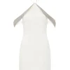 OFF THE SHOULDER CRYSTAL WINGS MINI DRESS