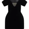 OFF THE SHOULDER VELVET MINI DRESS