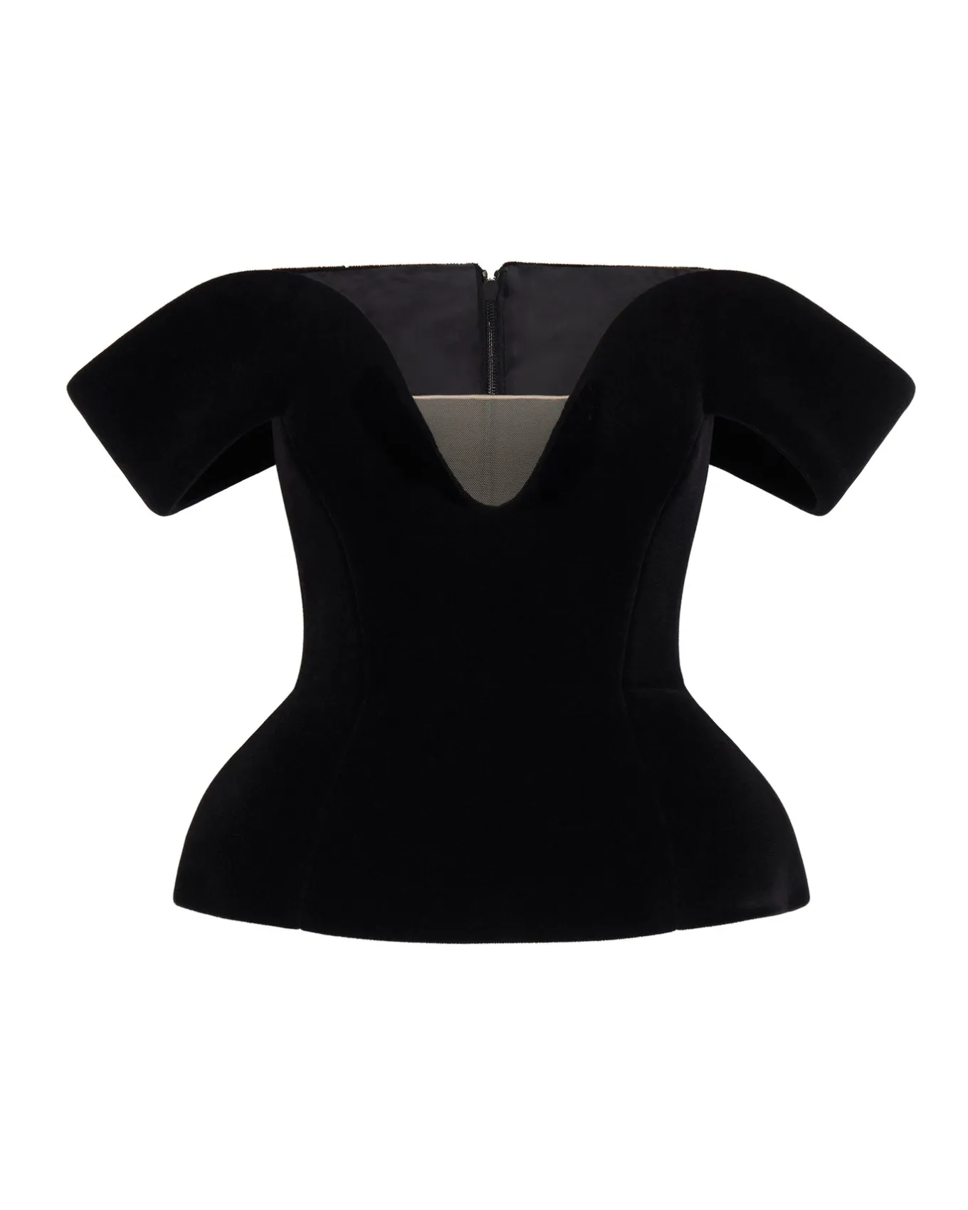 OFF THE SHOULDER VELVET TOP