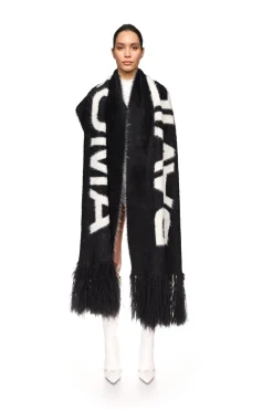OVERSIZED DAVID KOMA LOGO SCARF