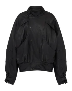PANELLED LEATHER JACKET