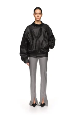PANELLED LEATHER JACKET