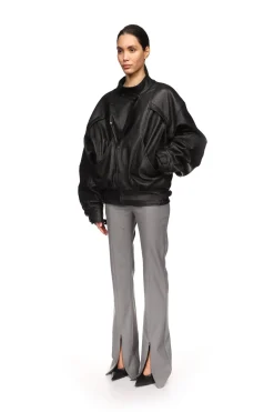 PANELLED LEATHER JACKET