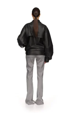 PANELLED LEATHER JACKET