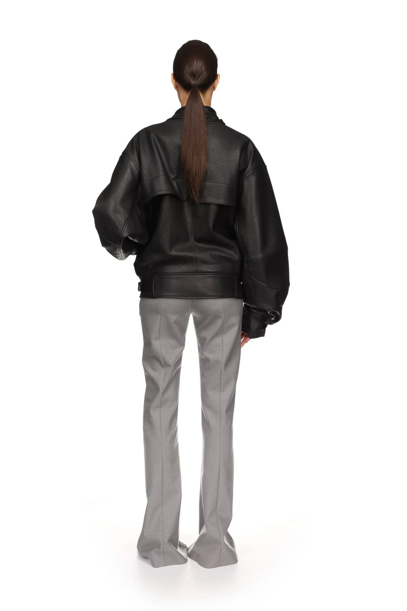 PANELLED LEATHER JACKET