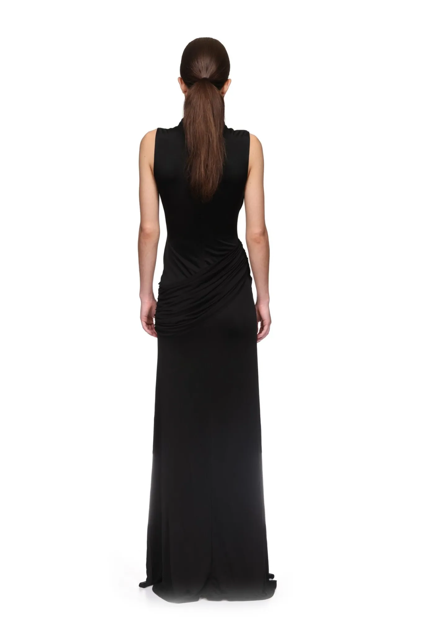 PLUNGE NECKLINE JERSEY GOWN