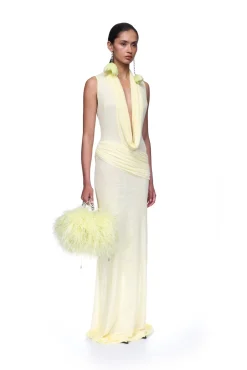 PLUNGE NECKLINE SLEEVELESS GOWN
