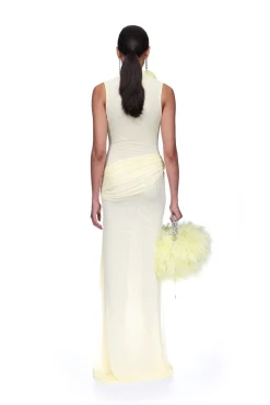 PLUNGE NECKLINE SLEEVELESS GOWN