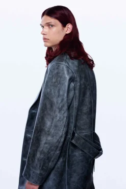 POLICEMAN STYLE LEATHER JACKET
