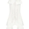 RAFFIA FRINGE TRIM AND BOUCLE MIDI SKIRT