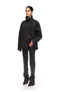 RHINESTONE CRYSTAL EMBROIDERY JACKET